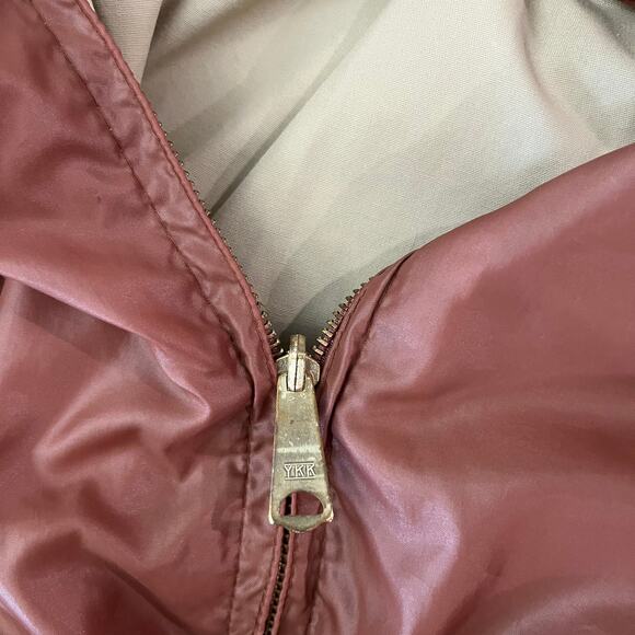 Vintage Sears Bomber Jacket Size Large Reversible Tan Trench Rust Rain - Picture 4 of 14